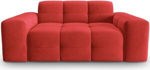 Vörös bársony kétüléses kanapé MICADONI Kendal 156 cm