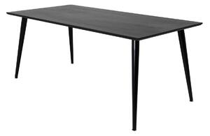 Asztal Dallas 123, Fekete, 75x90x180cm, Közepes sűrűségű farostlemez, Fém