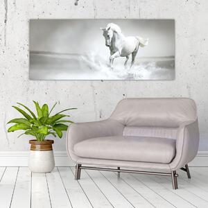 Kép - Fehér ló (120x50 cm)