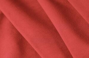 Piros bársony háromszemélyes kanapé MICADONI Kendal 222 cm