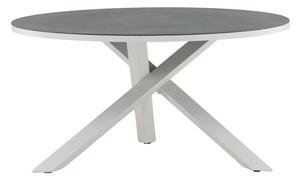 Kerti asztal Dallas 806 72cm, Fehér, Szürke, Fém
