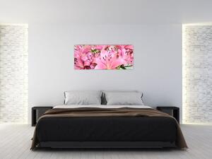 Kép - Rózsaszín liliomok (120x50 cm)
