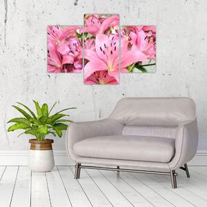 Kép - Rózsaszín liliomok (90x60 cm)