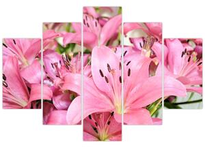 Kép - Rózsaszín liliomok (150x105 cm)