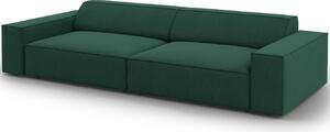 Zöld szövet háromüléses kanapé MICADONI Jodie 204 cm