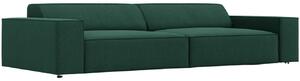 Zöld szövet négyszemélyes kanapé MICADONI Jodie 244 cm