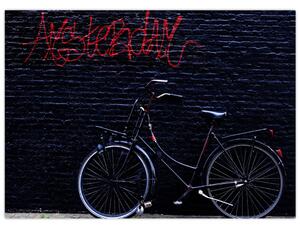 Egy kerékpár képe Amszterdamban (70x50 cm)