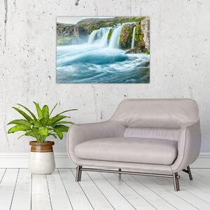 Kép - sziklák és a vízesés (70x50 cm)