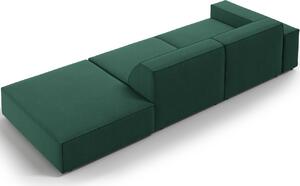 Zöld szövet háromüléses kanapé MICADONI Jodie 262 cm, jobb