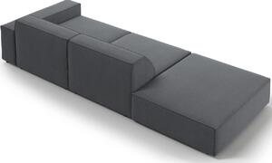 Sötétszürke szövet háromszemélyes kanapé MICADONI Jodie 262 cm, bal