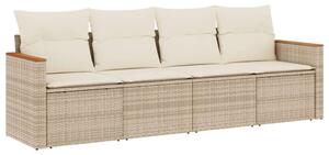 VidaXL Polyrattan Kerti Ülőgarnitúra - 4 részes - Bézs