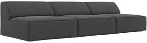 Szürke bársony háromszemélyes kanapé MICADONI Jodie 240 cm