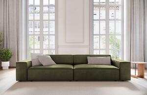 Zöld bársony háromszemélyes kanapé MICADONI Jodie 204 cm