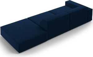 MICADONI Jodie 262 cm királykék bársony háromszemélyes kanapé, jobb