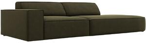 Zöld bársony kanapé MICADONI Jodie 262 cm, jobb