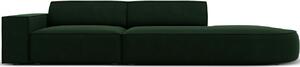 MICADONI Jodie palackos zöld bársony kanapé 262 cm, jobb