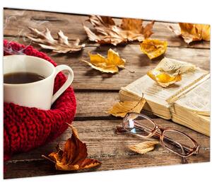 Kép - Őszi csésze tea (90x60 cm)