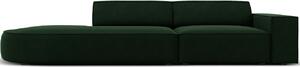 Palack zöld bársony kanapé MICADONI Jodie 262 cm, bal