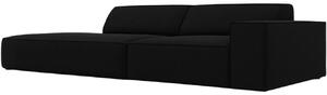Fekete bársony kanapé MICADONI Jodie 262 cm, bal