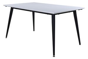 Asztal Dallas 1719, Fehér, Fekete, 76x90x150cm, Hosszabbíthatóság, Közepes sűrűségű farostlemez, HPL, Fém