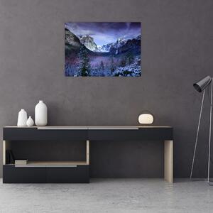 Téli hegyi tájkép (70x50 cm)