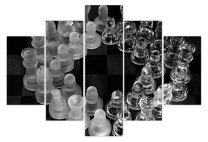 Kép - fekete-fehér sakk (150x105 cm)