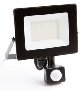 Naświetlacz led z czujnikiem ruchu PIR 20W 1800LM AC230V IP65 kąt świecenia 120 neutralna biała 4000K czarny