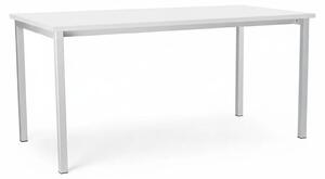 Univerzális asztal fém lábakkal 160 x 80 cm, fehér