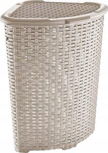 Katex corner rattan laundry basket 52l beige