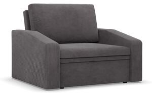 Vertico fekvőfotel, 90 cm széles, kordbársony, szürke