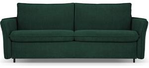 Zöld zseníliás kanapéágy MICADONI Dalida 166 cm
