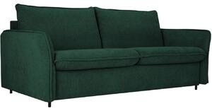 Zöld zseníliás kanapéágy MICADONI Dalida 166 cm