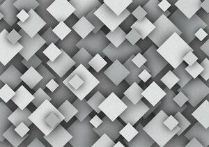 Fotótapéta - Szürke négyzetek (152,5x104 cm)