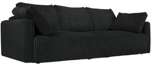 Fekete kanapéágy MICADONI Sheila 257 cm