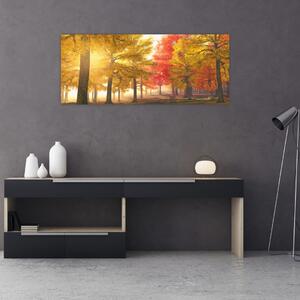 Őszi fák képe (120x50 cm)