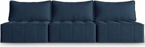 Kék szövet háromszemélyes kanapé MICADONI Mike 240 cm