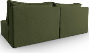 Zöld szövet kétüléses kanapé MICADONI Mike 160 cm