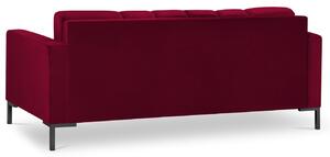 Borvörös bársony háromszemélyes kanapé MICADONI MAMAIA 177 cm