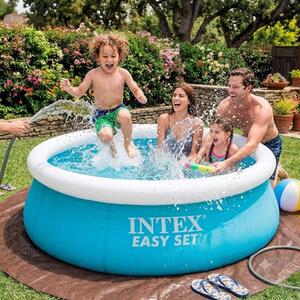 Puhafalú családi kerti medence és gyermekmedence felfújható peremmel 1.83x0.51m INTEX