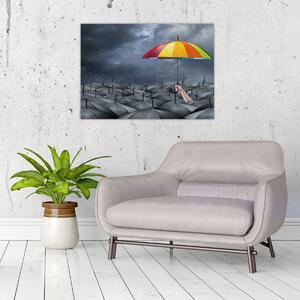 Kép - Esernyők (70x50 cm)