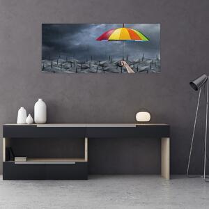 Kép - Esernyők (120x50 cm)