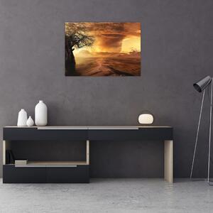 Narancssárga felhők képe (70x50 cm)