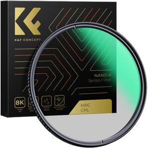 K-F CONCEPT NANO-X series B270 HD CPL szűrő vízlepergető karcálló 37mm