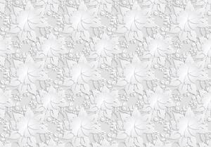 Fotótapéta - Ezüst virágok - minta (152,5x104 cm)