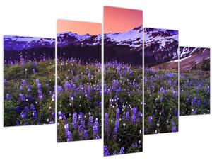 Kép - Vulkán és a virágok (150x105 cm)