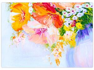 Kép - Virágok, festmény (70x50 cm)