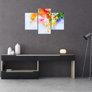 Kép - Virágok, festmény (90x60 cm)