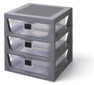 LEGO 3 fiókos tároló állvány - Szürke