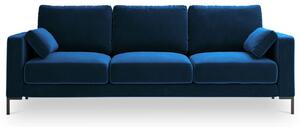 Királykék bársony háromszemélyes kanapé MICADONI JADE 220 cm