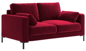 Vörös bársony kétüléses kanapé MICADONI JADE 158 cm